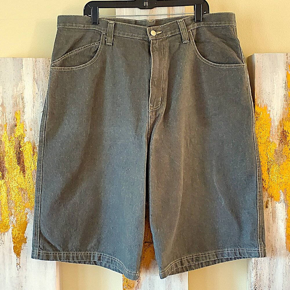Vintage Men's Olive Green Denim Short Pants SZ 40
